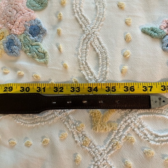 Vintage Western Genuine Alligator Brown Belt with Silver Tone Belt Buckle - M-L - Picture 6 of 7